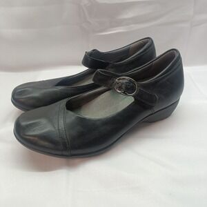 Dansko Fawna 36 Women's Size 6 Shoes Black Leather Comfort Mary Jane Loafers